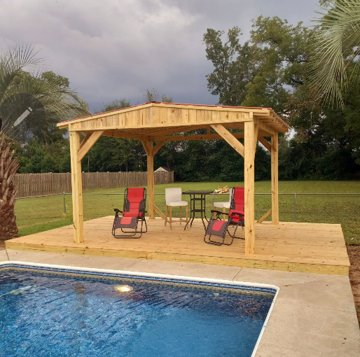 Backyard pergola build